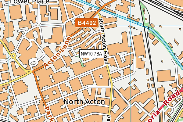 NW10 7BA map - OS VectorMap District (Ordnance Survey)