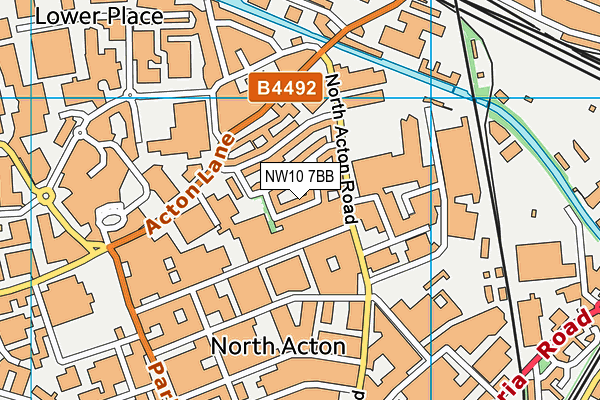 NW10 7BB map - OS VectorMap District (Ordnance Survey)