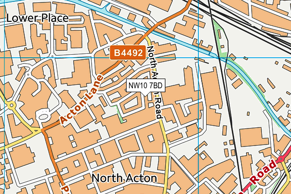 NW10 7BD map - OS VectorMap District (Ordnance Survey)