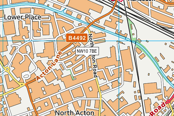 NW10 7BE map - OS VectorMap District (Ordnance Survey)