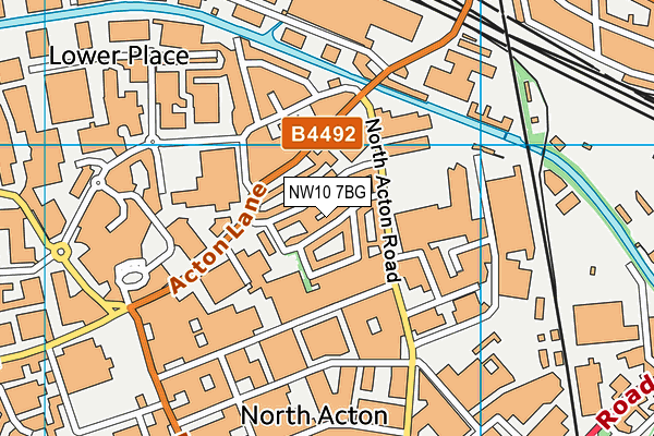 NW10 7BG map - OS VectorMap District (Ordnance Survey)