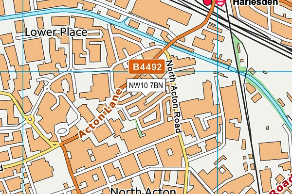 NW10 7BN map - OS VectorMap District (Ordnance Survey)