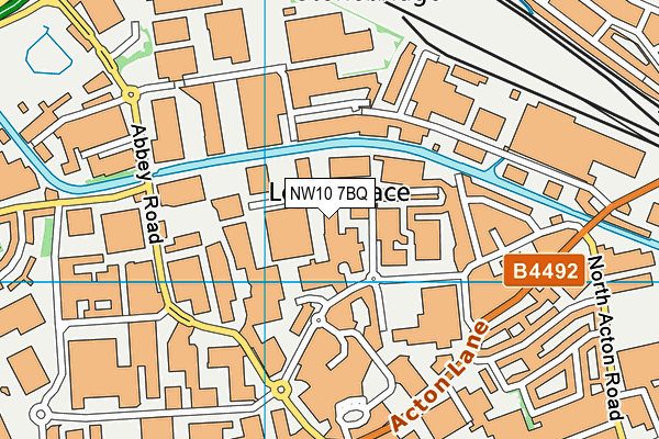 NW10 7BQ map - OS VectorMap District (Ordnance Survey)