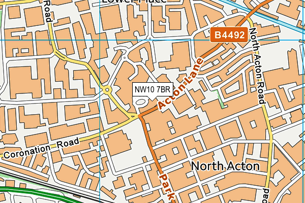 NW10 7BR map - OS VectorMap District (Ordnance Survey)