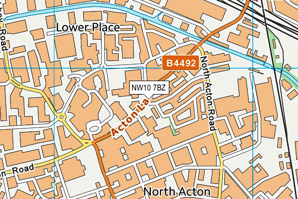 NW10 7BZ map - OS VectorMap District (Ordnance Survey)