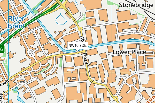 NW10 7DE map - OS VectorMap District (Ordnance Survey)