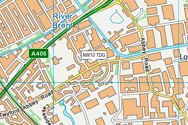 NW10 7DG map - OS VectorMap District (Ordnance Survey)