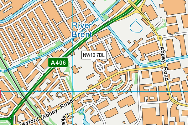NW10 7DL map - OS VectorMap District (Ordnance Survey)