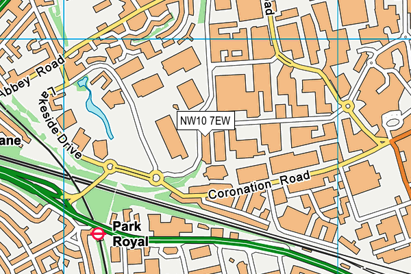 NW10 7EW map - OS VectorMap District (Ordnance Survey)