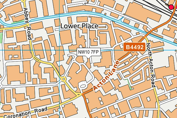 NW10 7FP map - OS VectorMap District (Ordnance Survey)