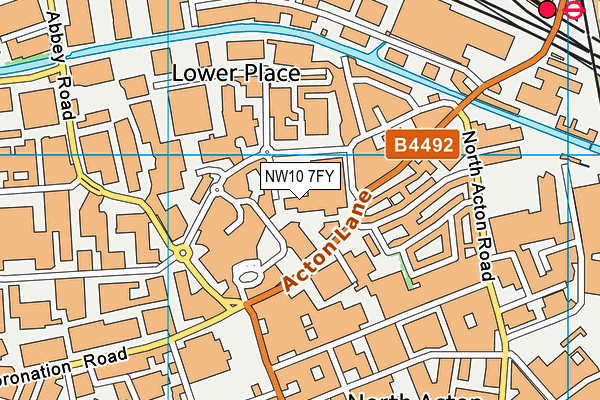 NW10 7FY map - OS VectorMap District (Ordnance Survey)