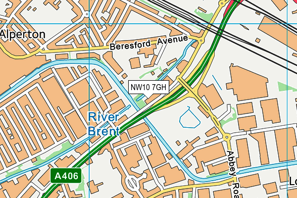 NW10 7GH map - OS VectorMap District (Ordnance Survey)