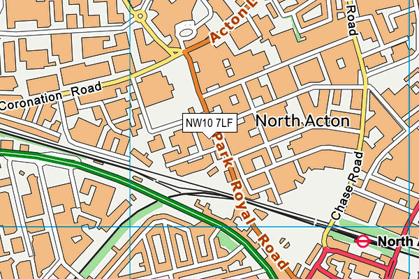 NW10 7LF map - OS VectorMap District (Ordnance Survey)