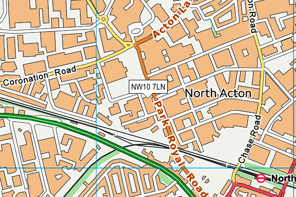 NW10 7LN map - OS VectorMap District (Ordnance Survey)