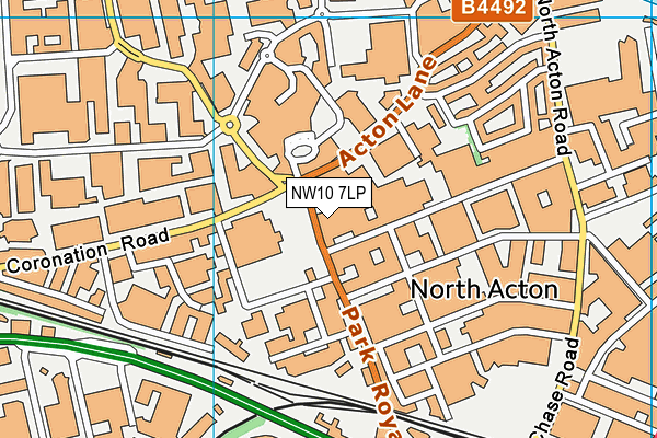 NW10 7LP map - OS VectorMap District (Ordnance Survey)