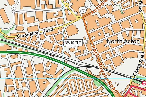 NW10 7LT map - OS VectorMap District (Ordnance Survey)