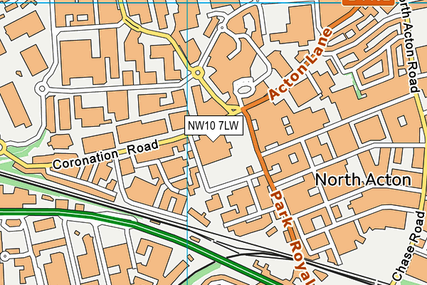 NW10 7LW map - OS VectorMap District (Ordnance Survey)