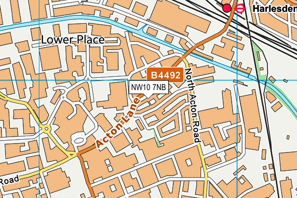 NW10 7NB map - OS VectorMap District (Ordnance Survey)