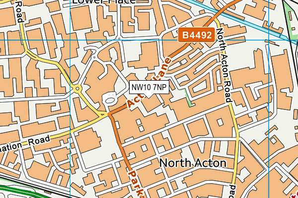 NW10 7NP map - OS VectorMap District (Ordnance Survey)