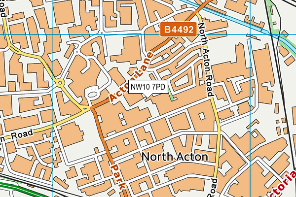 NW10 7PD map - OS VectorMap District (Ordnance Survey)