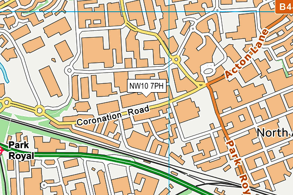 NW10 7PH map - OS VectorMap District (Ordnance Survey)