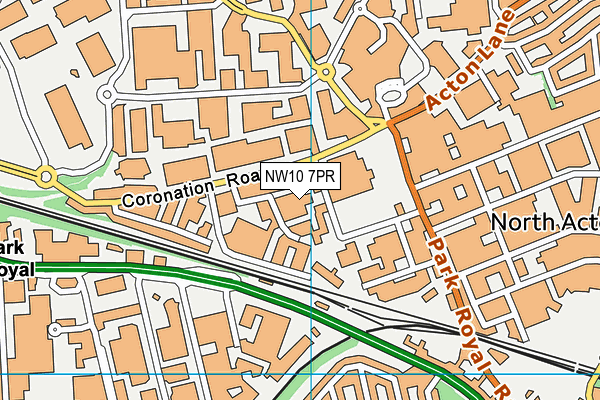 NW10 7PR map - OS VectorMap District (Ordnance Survey)