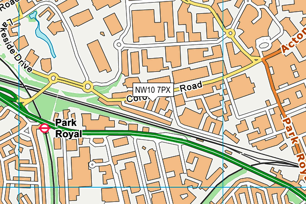 NW10 7PX map - OS VectorMap District (Ordnance Survey)