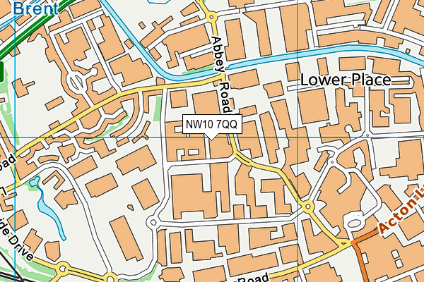 NW10 7QQ map - OS VectorMap District (Ordnance Survey)