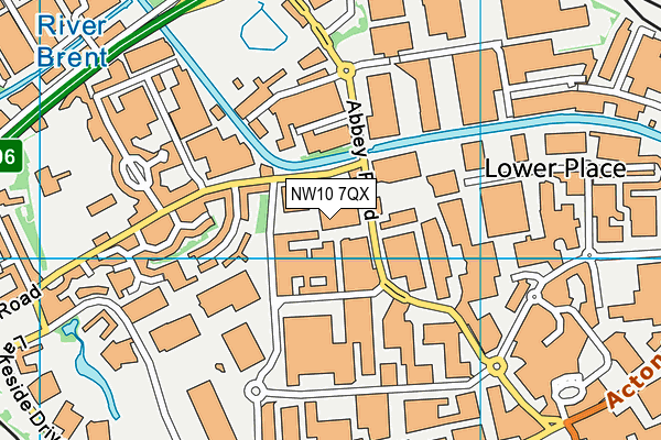 NW10 7QX map - OS VectorMap District (Ordnance Survey)