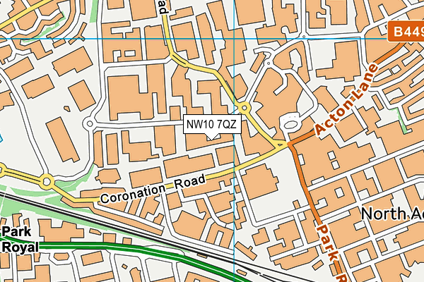 NW10 7QZ map - OS VectorMap District (Ordnance Survey)