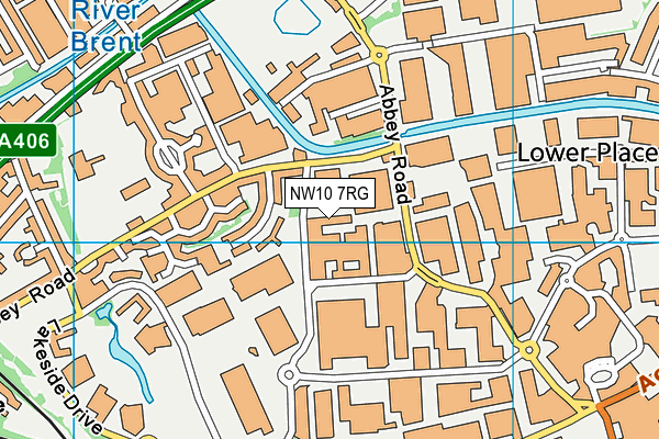 NW10 7RG map - OS VectorMap District (Ordnance Survey)