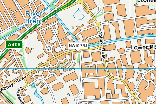 NW10 7RJ map - OS VectorMap District (Ordnance Survey)