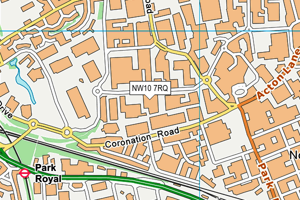 NW10 7RQ map - OS VectorMap District (Ordnance Survey)