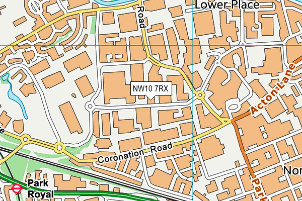 NW10 7RX map - OS VectorMap District (Ordnance Survey)