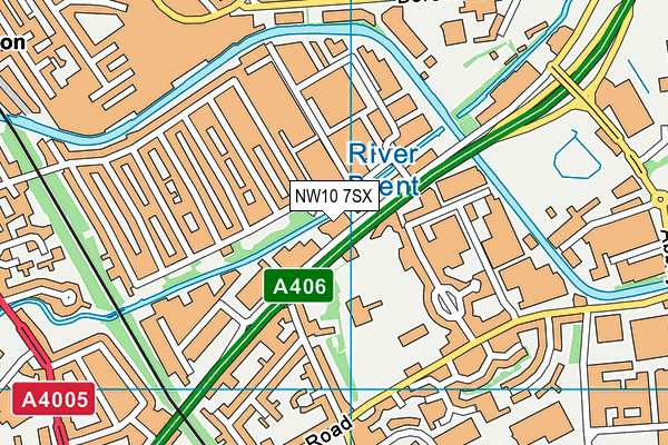 NW10 7SX map - OS VectorMap District (Ordnance Survey)