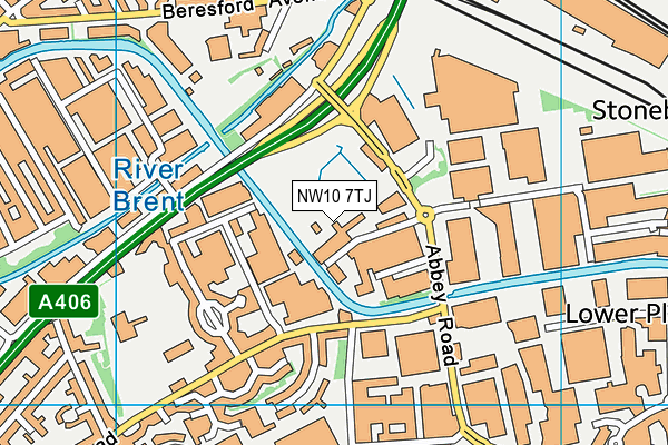 NW10 7TJ map - OS VectorMap District (Ordnance Survey)