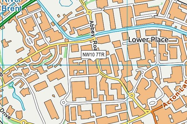 NW10 7TR map - OS VectorMap District (Ordnance Survey)