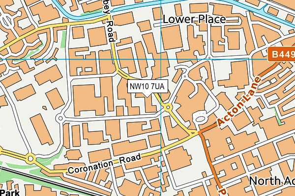 NW10 7UA map - OS VectorMap District (Ordnance Survey)