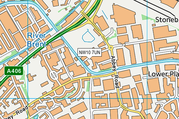 NW10 7UN map - OS VectorMap District (Ordnance Survey)