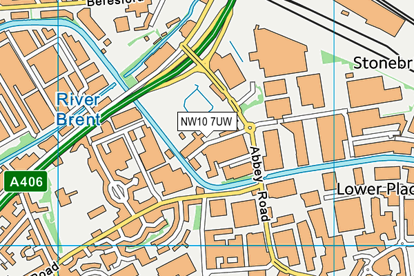NW10 7UW map - OS VectorMap District (Ordnance Survey)