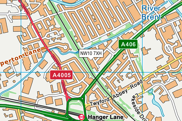 NW10 7XH map - OS VectorMap District (Ordnance Survey)