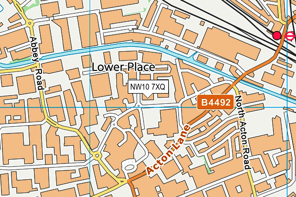 NW10 7XQ map - OS VectorMap District (Ordnance Survey)