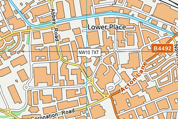 NW10 7XT map - OS VectorMap District (Ordnance Survey)