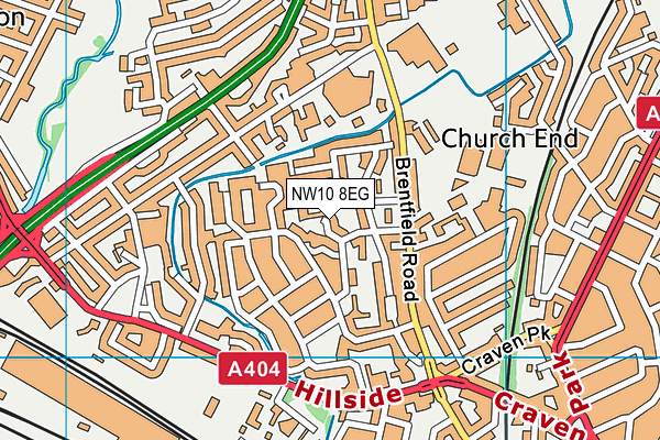 NW10 8EG map - OS VectorMap District (Ordnance Survey)