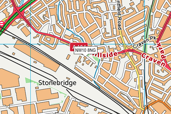 The Stonebridge School map (NW10 8NG) - OS VectorMap District (Ordnance Survey)