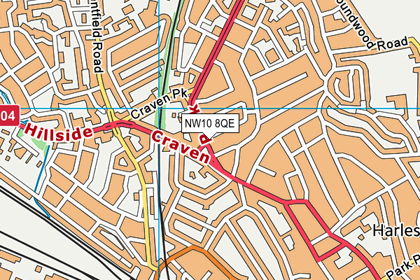 NW10 8QE map - OS VectorMap District (Ordnance Survey)