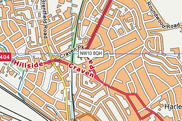 NW10 8QH map - OS VectorMap District (Ordnance Survey)