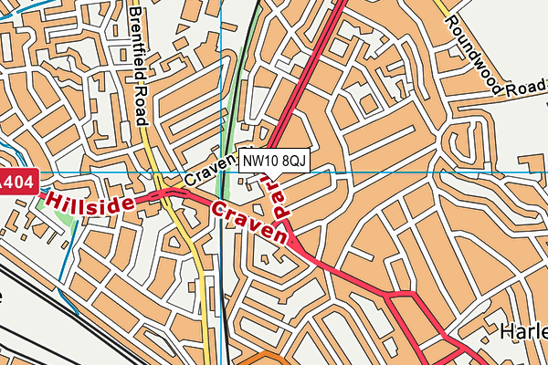 NW10 8QJ map - OS VectorMap District (Ordnance Survey)