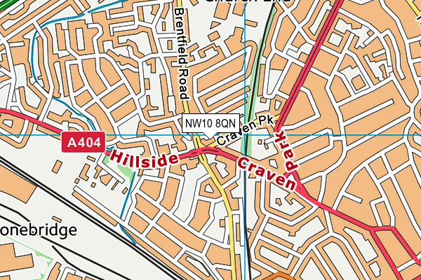 NW10 8QN map - OS VectorMap District (Ordnance Survey)
