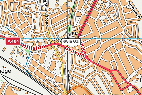 NW10 8SU map - OS VectorMap District (Ordnance Survey)